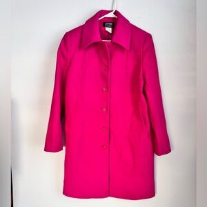 Levine Classics pink wool pea coat Size 10